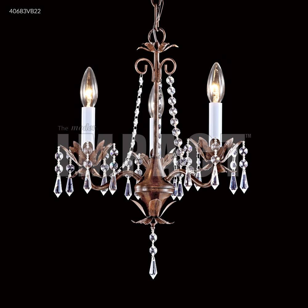 Crystal World 40683VB22 Three Light Chandelier contemporary Chandeli - One Size
