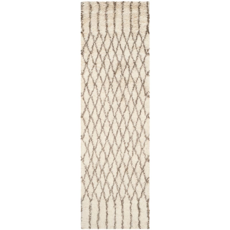 SAFAVIEH Handmade Casablanca Shag Elsebet Tribal Wool Rug
