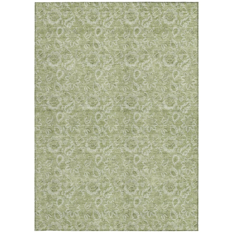 HomeRoots Floral Transitional Rectangle Outdoor Rug