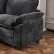 preview thumbnail 3 of 2, Full KD Double Cushion Chenille Sofa with Ottoman