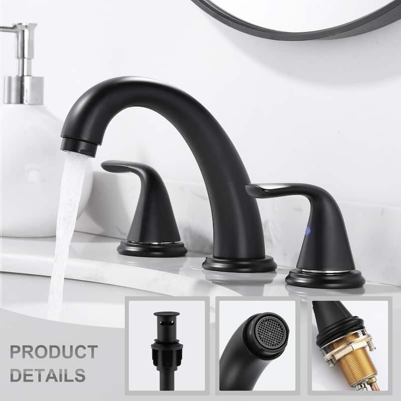 WOWOW Widespread Double Handle Bathroom Faucet