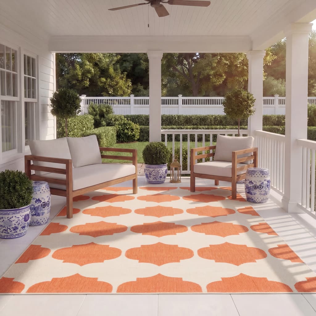 SAFAVIEH Courtyard Marilee Indoor/ Outdoor Waterproof Patio Backyard Rug
