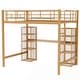 preview thumbnail 10 of 26, Multifunctional Design Full Size Loft bed with Built-in Desk