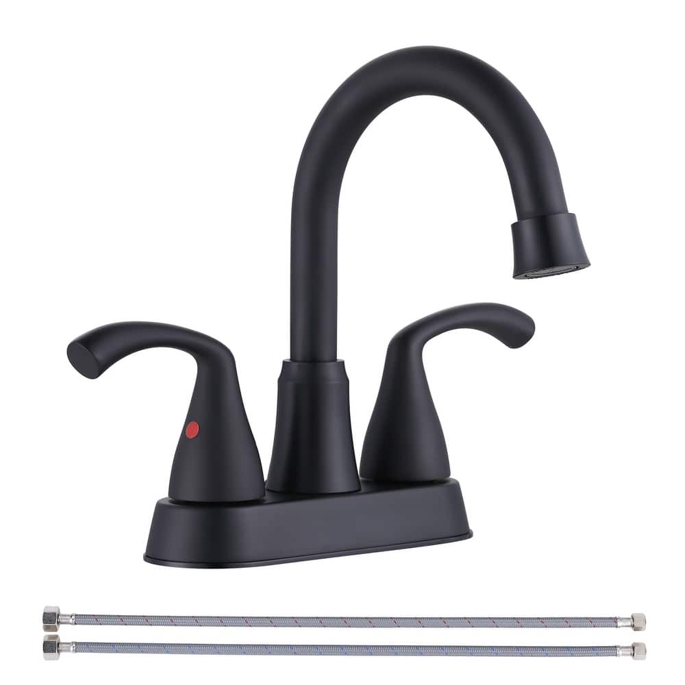 WOWOW 4 in. Centerset 2-Handles Deck Mount Bathroom Faucet