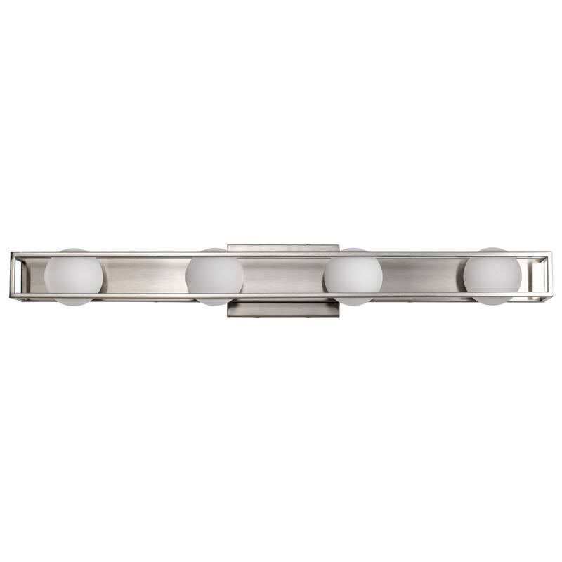 Jenkins 32 Inch 4 Light LED Vanity Brushed Nickel with Frosted Glass - Brushed Nickel
