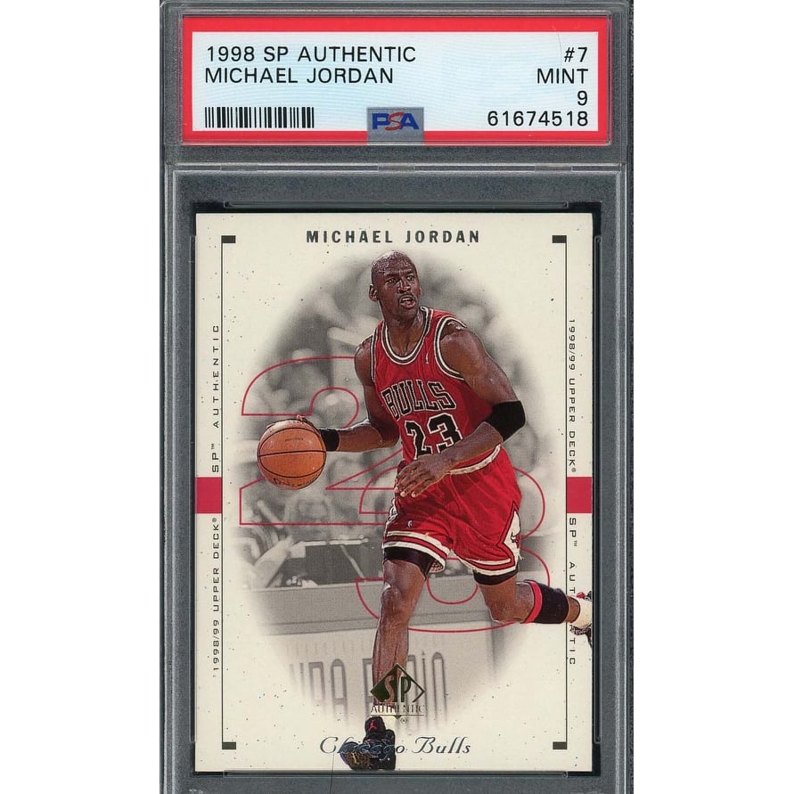 Michael Jordan 1998 Upper Deck SP Authentic Basketball Card #7 Graded PSA 9 - 8'6" x 11'6"