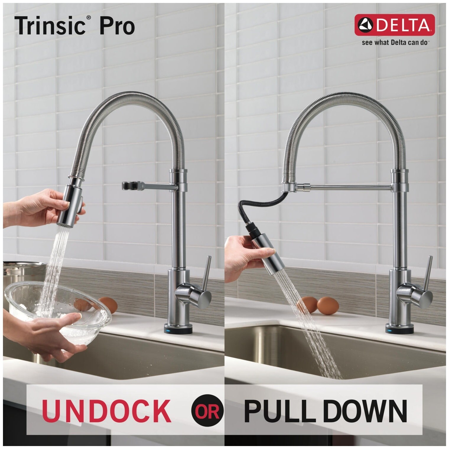 Shop Delta 9659t Dst Trinsic Pro Pre Rinse Pull Down Kitchen