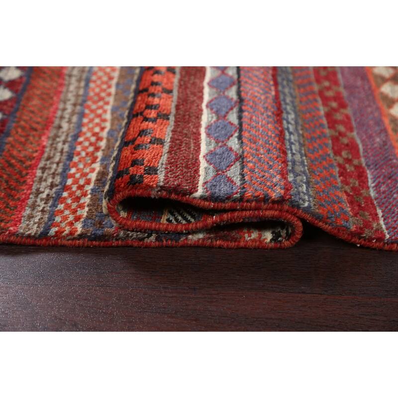 Geometric Tribal Gabbeh Kashkoli Oriental Area Rug Wool Hand-knotted - 2'8" x 4'1"