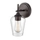 preview thumbnail 15 of 15, Millennium Lighting Ashford 1 Light Bathroom Wall Sconce with Clear Glass Shade in Multiple Finishes