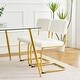 preview thumbnail 19 of 28, Teddy Dining Chair Set of 2 with Upholstered Back Accent Chair and C-Shaped Metal Legs Vanity Chair, Student Desk Chair