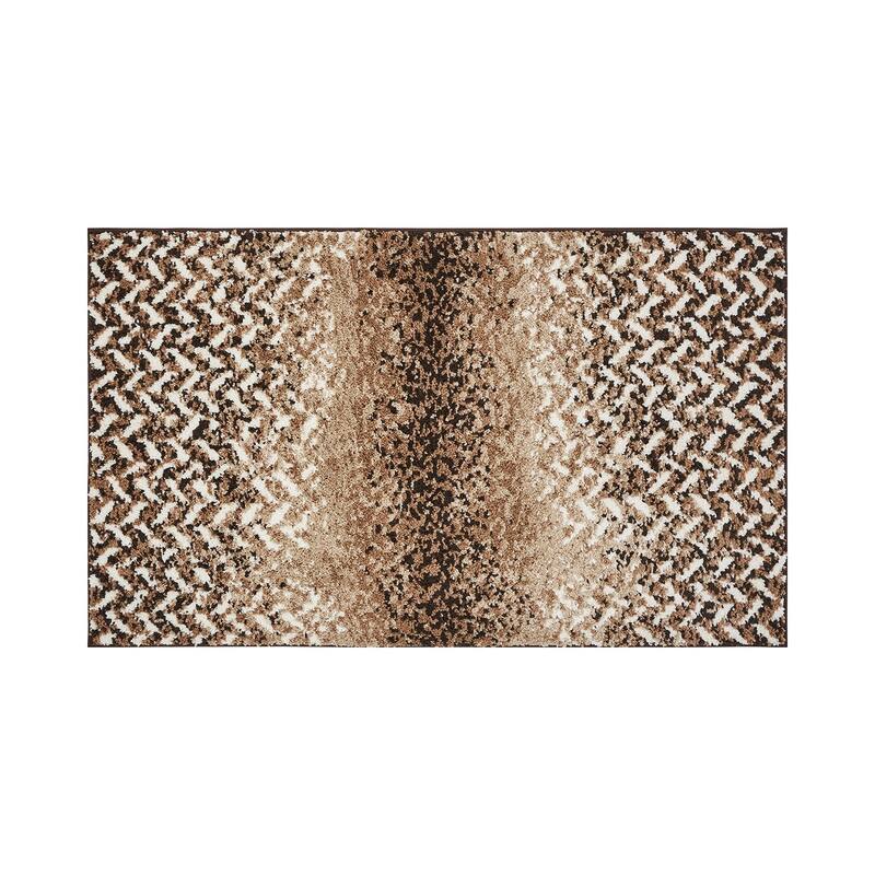 Better Trends 100% Micro Polyester Knitted Bathroom Rugs - Casablanca Collection with Chevron Pattern, Machine Washable Bath Mat