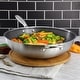 preview thumbnail 6 of 4, 14in Embossed Interior Stainless Steel Wok