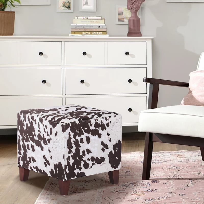 Adeco Simple British Style Passionate Cube Ottoman Footstool