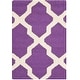 preview thumbnail 102 of 200, SAFAVIEH Handmade Cambridge Luisa Moroccan Trellis Wool Rug 2' x 3' - Purple/Ivory - Rectangle