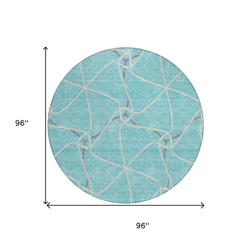 HomeRoots Geometric Transitional Rectangle Outdoor Rug