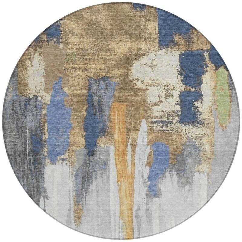 HomeRoots Abstract Transitional Rectangle Outdoor Rug