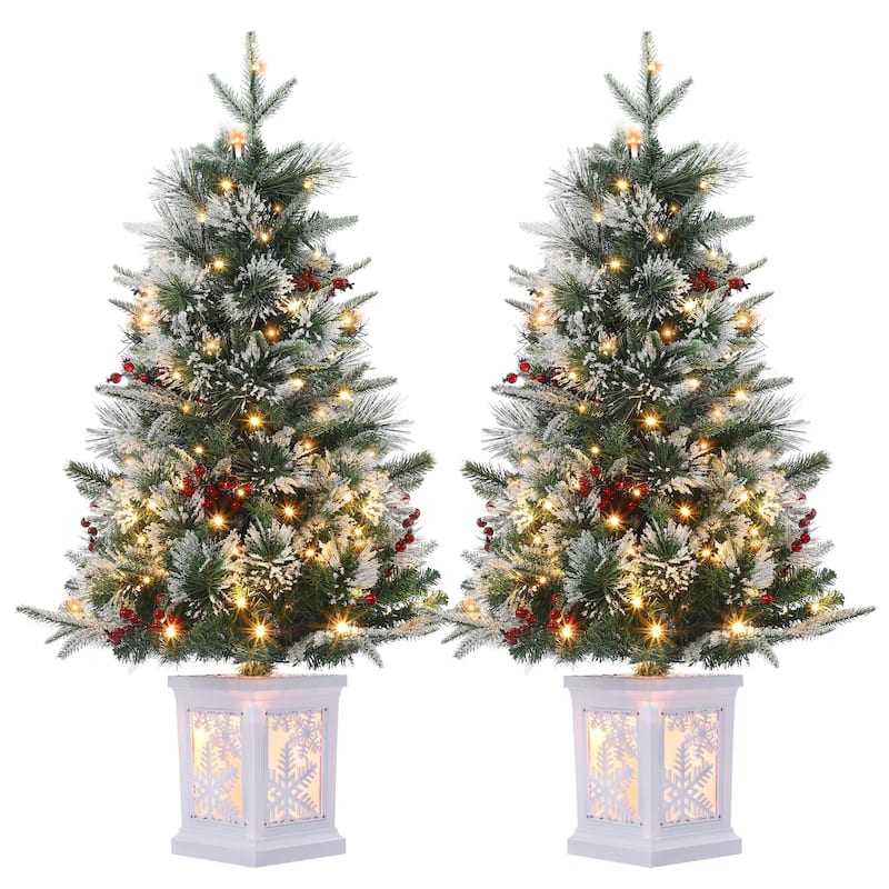 Christmas Tree with 78 Multi-Color Led Lights, 3 Ft Pre-Lit Artificial Christmas Decoration