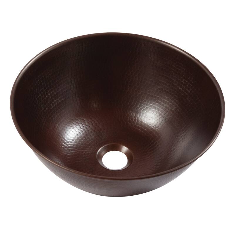 Hubble Copper 14" Round Vessel Bath Sink with Ashfield Vessel Faucet Kit