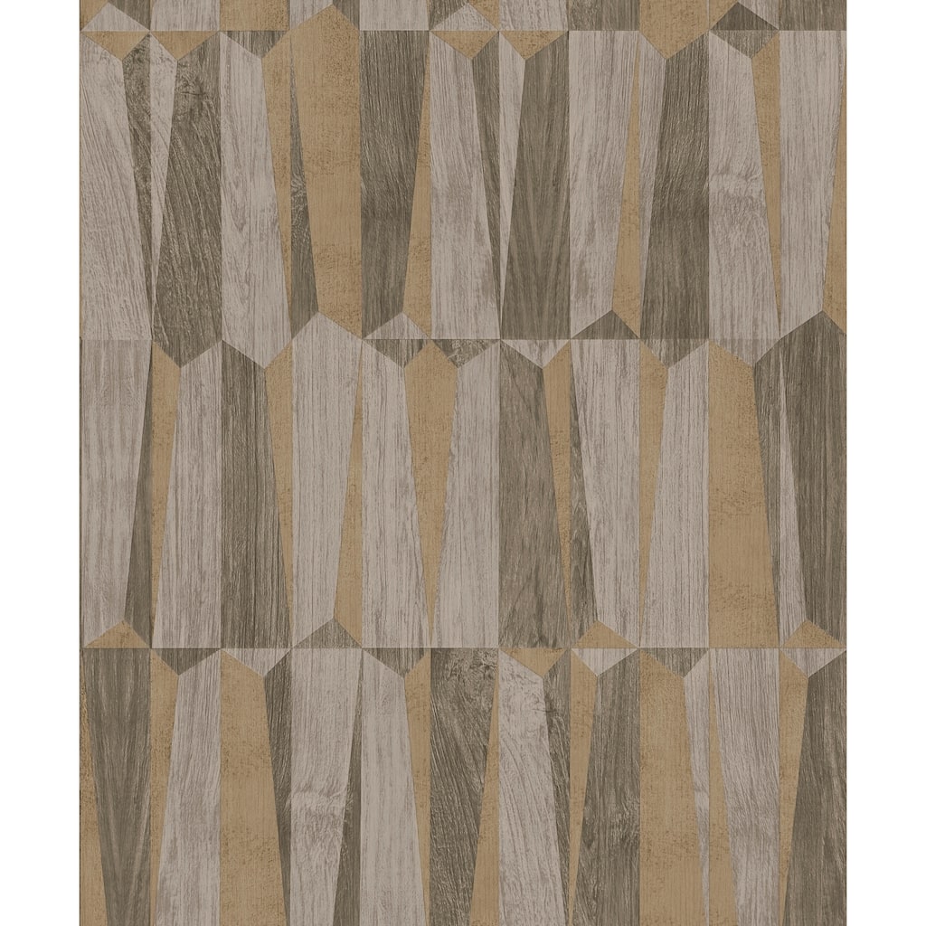 Galerie Wallcoverings Fusion Collection Geo Point Wood Effect Non-woven Matte Wallpaper Roll