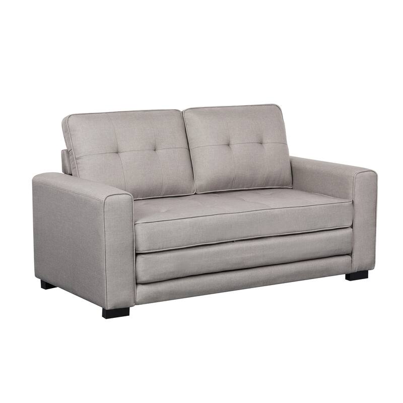 US Pride Daisy Modern Fabric Loveseat and Sofa Bed