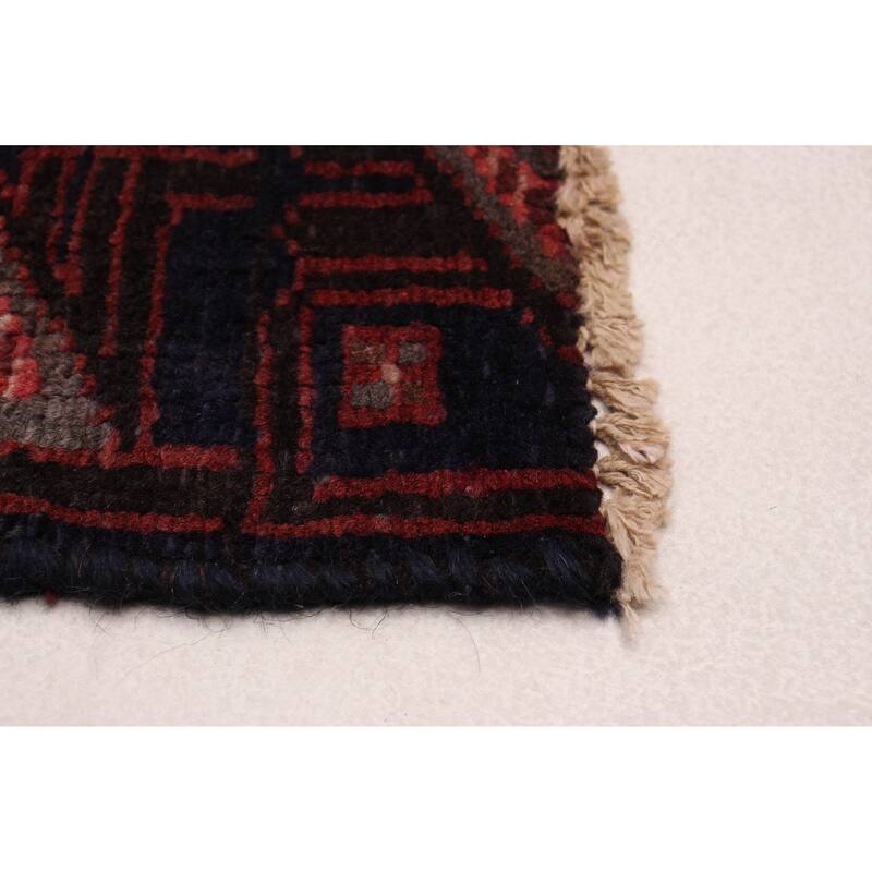 ECARPETGALLERY Hand-knotted Andelz Black, Red Wool Rug - 4'6 x 9'4