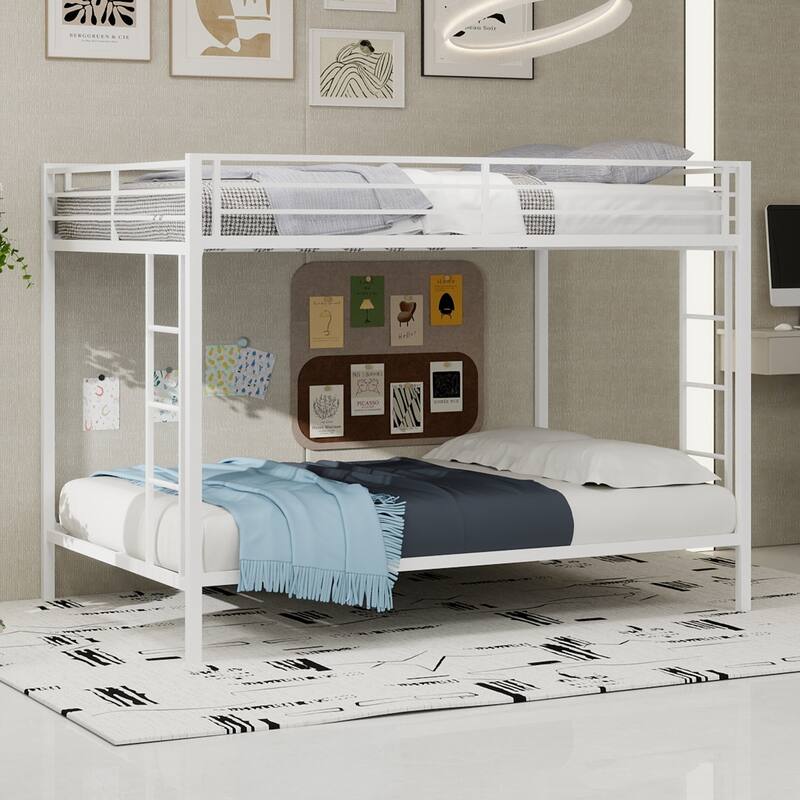 Multi-Functional Metal Bunk Bed, No Box Spring Needed, Bunk Bed Frame for Aldults Dorm Bedroom Guest Room