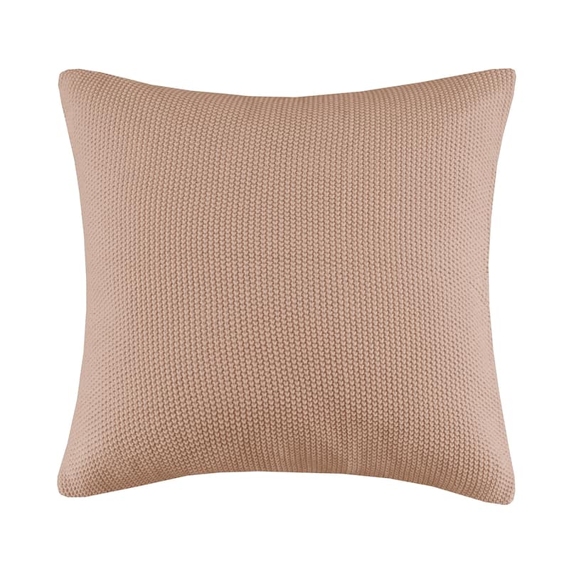 INK+IVY Bree Knit Euro Pillow Cover - Brown