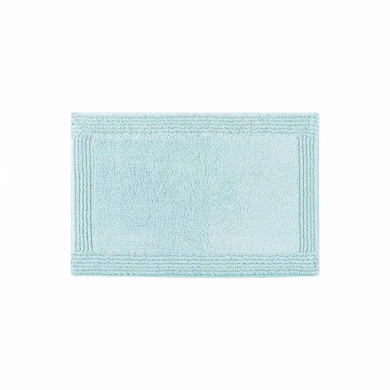 1 PCS 17x24"Tufted 3000 GSM Reversible Bath Rug Blue - 2' x 1'