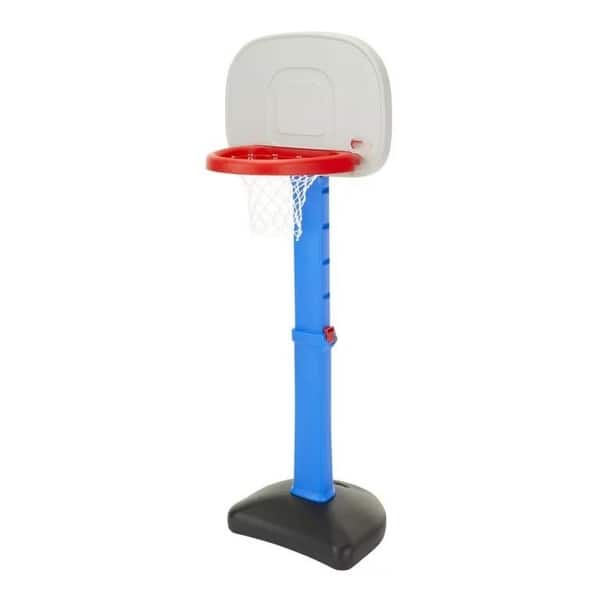 slide 2 of 5, Easy Score Toy Basketball Hoop with Ball, Height Adjustable Blue