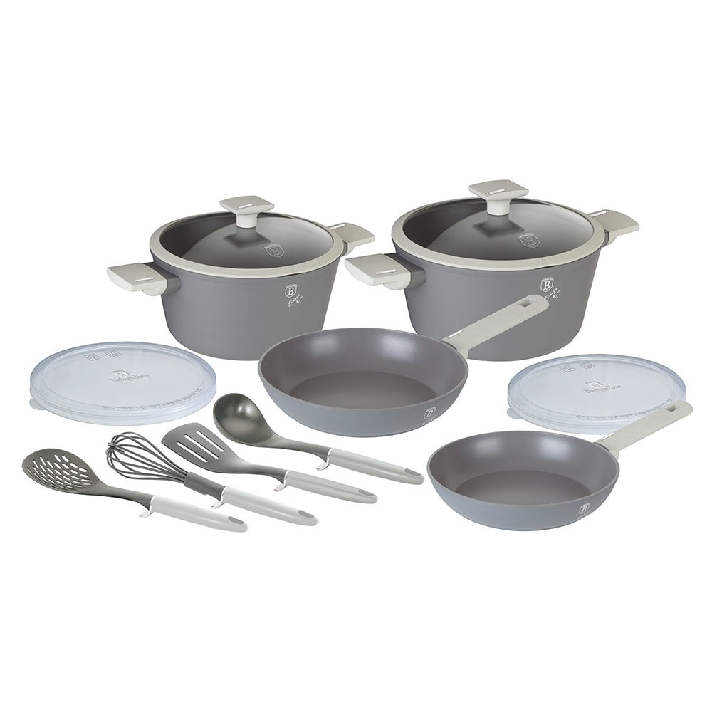 12 Pieces Of Stainless Steel Cookware Set 6 Kinds Of Kitchen Pot