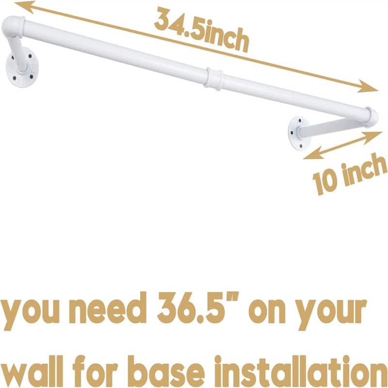 2 Pack Clothes Rack Gold Wall Mounted - 17.48 x 5.59 x 3.78