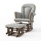 preview thumbnail 95 of 97, Child Craft Tranquil Glider Rocker and Ottoman Set Cocoa Bean/ Navy Herringbone