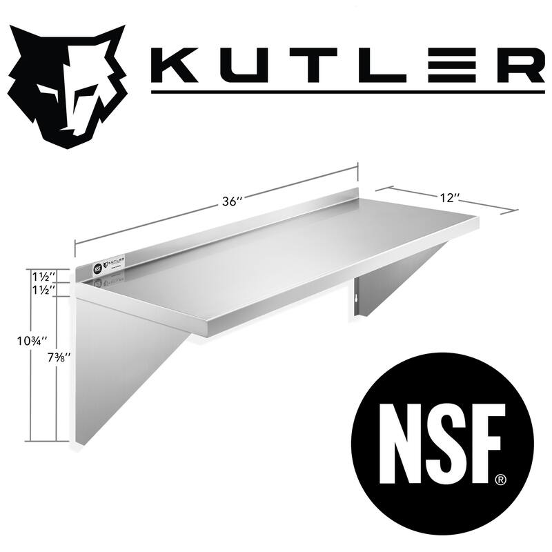 Stainless Steel Shelf NSF Commercial Kitchen Wall Shelving