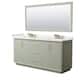 Option Light Green / White Quartz Top / Satin Bronze