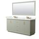 Option Light Green / White Quartz Top / Satin Bronze