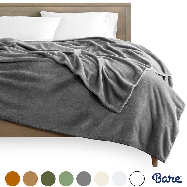 Bare Home Microplush Fleece Blanket - Ultra-Soft Velvet Bed Blanket. Opens flyout.