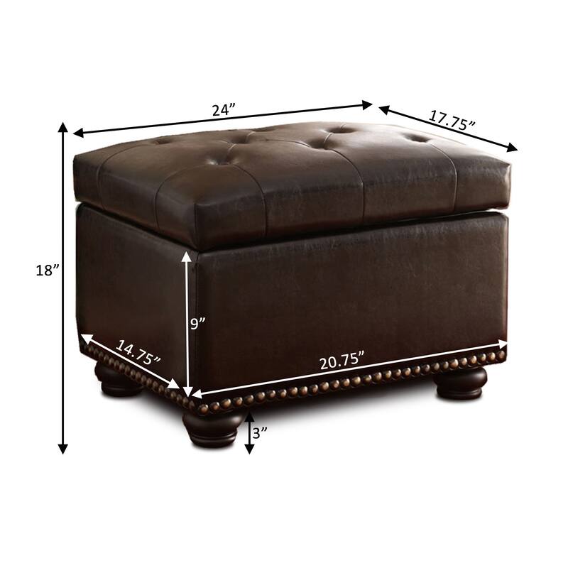 Convenience Concepts Designs4Comfort 5th Avenue Storage Ottoman