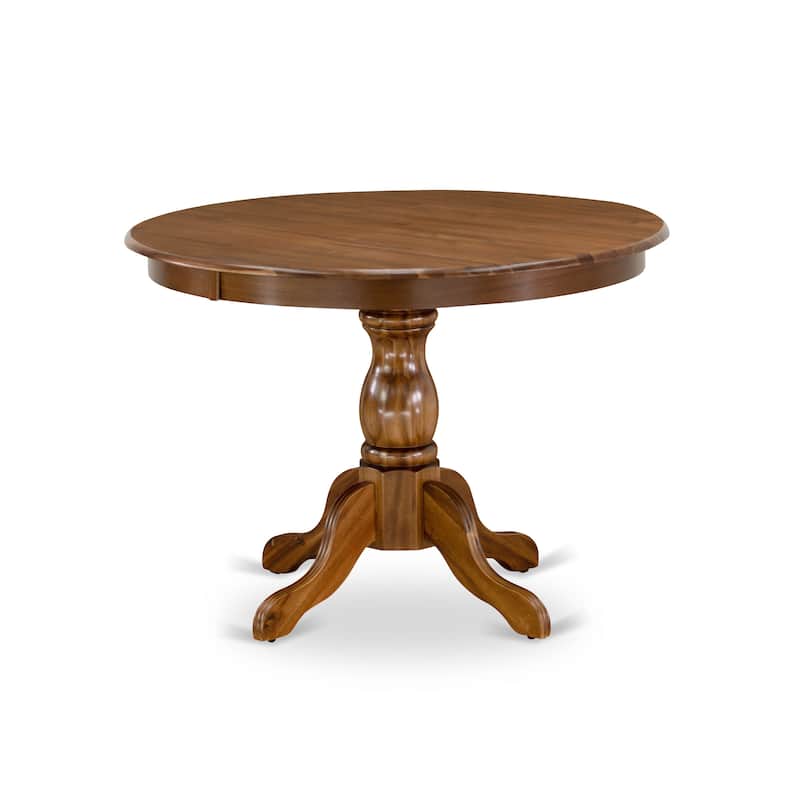 East West Furniture Dining Set Includes a Round Kitchen Table and Parson Chairs, Antique Walnut (Pieces Options) - HBDA5-AWA-22