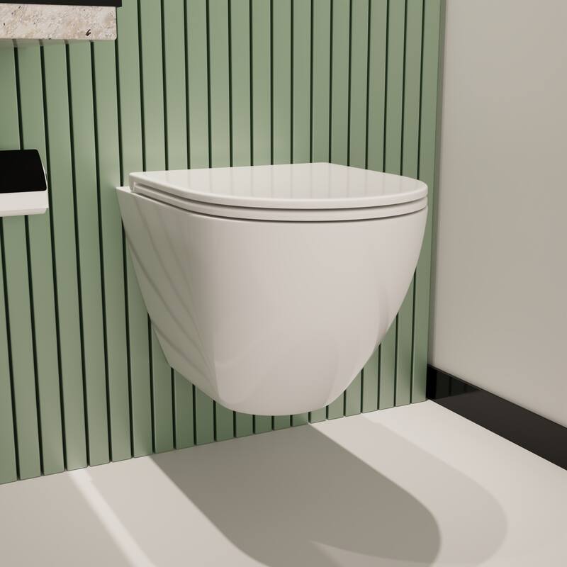 DeerValley Liberty 1.59 GPF Wall Hung Elongated Toilets Included Seat