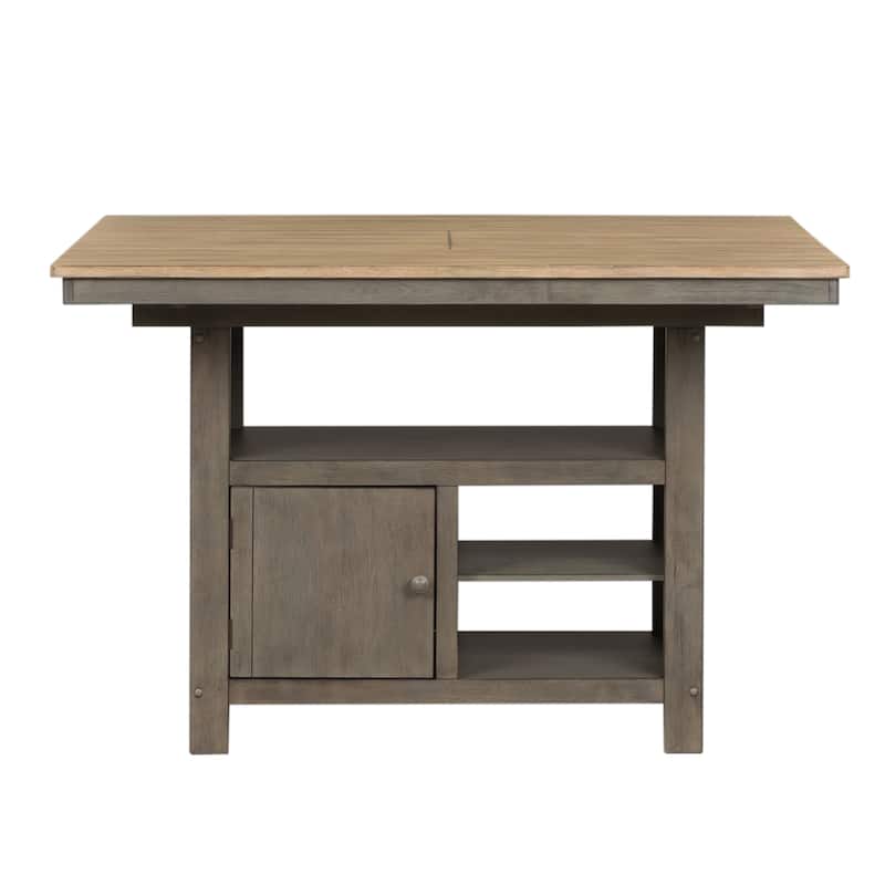 Lindsey Farm Gray and Sandstone 5 Piece Gathering Table Set