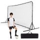 preview thumbnail 2 of 16, Costway Soccer Rebounder Net 12 x 6 FT Portable Football Training - See Details Black