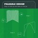 preview thumbnail 4 of 7, Soozier 6' x 6' Folding Lacrosse Goal, Backyard Lacrosse Net with Steel Frame, Lacrosse Training Equipment