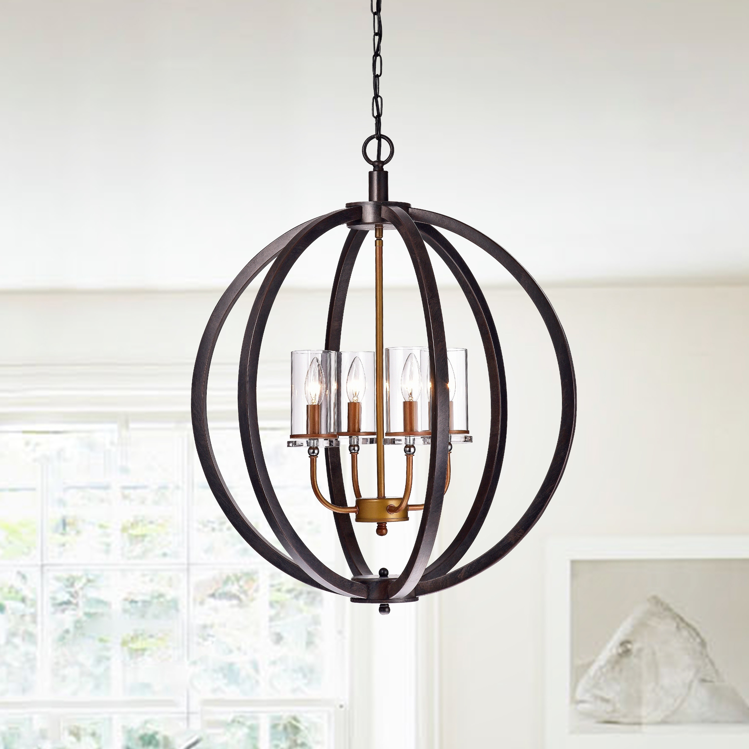 Orcus chrome effect 6 lamp ceiling light cheap