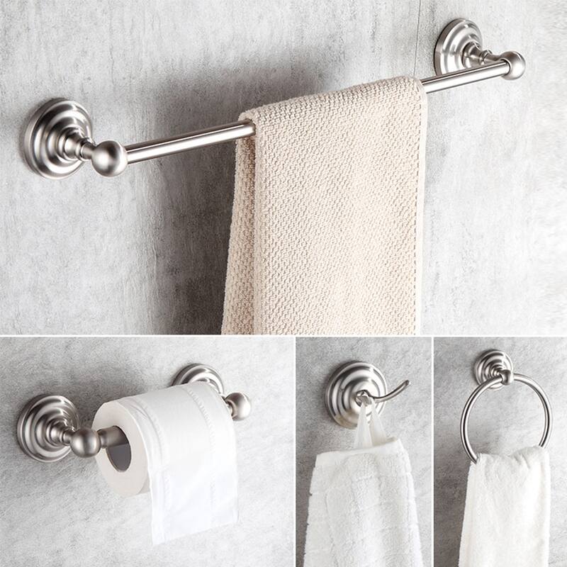 Dowell 1003/41 Series 4pc Bath Hardware Set - Brushed Nickel