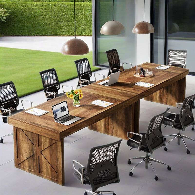 63" Rectangular Conference Table for Office Meeting Room – Modern 6ft Meeting Table for 4-6 People with Sturdy Frame