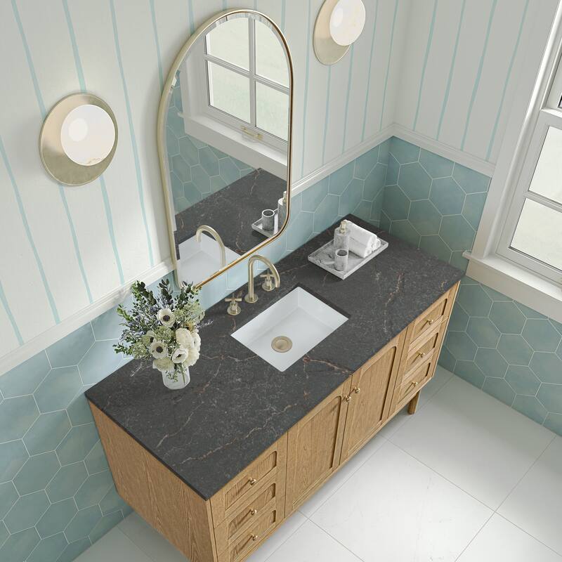 Laurent 60" Single Vanity, Light Natural Oak - 60S - Parisien Bleu