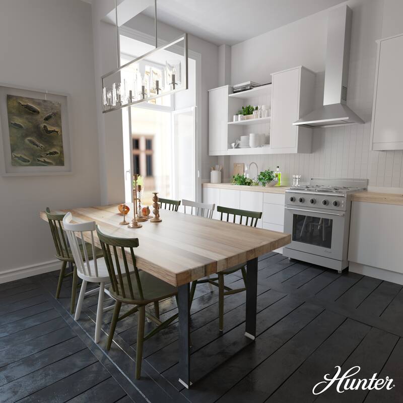 Hunter Kerrison Geometric Pendant - Seeded Glass - Square or Linear - Dining Room, Entry, Island - Contemporary, Industrial
