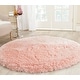 preview thumbnail 90 of 93, SAFAVIEH Handmade Arctic Shag Guenevere 3-inch Extra Thick Rug 5' x 5' Round - Pink