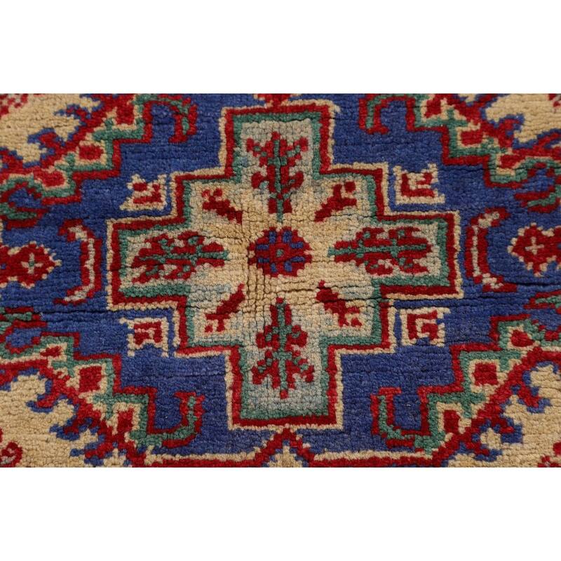 Kazak Accent Rug Handmade Oriental Wool Carpet - 2'8" x 4'0"