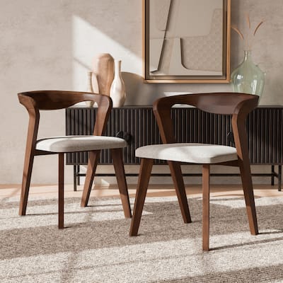 Furniture of America Abigail II Mid-century Modern Handcrafted Solid Hardwood Side Chair (Set of 2)